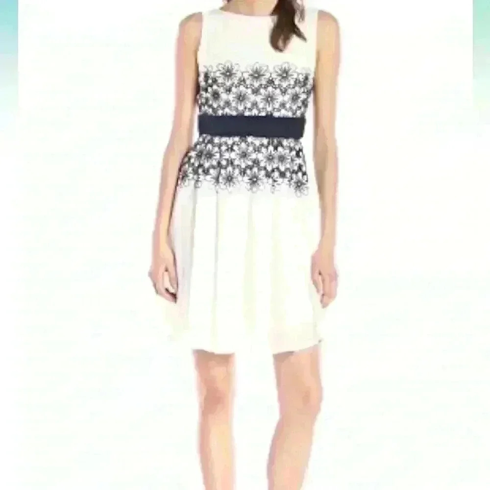 Taylor Dresses Women's Cotton Embroidered Dress